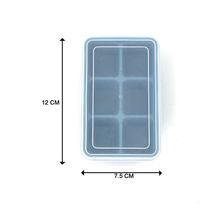 4741 6 Grid Silicone Ice Tray Used In All Kinds Of Places Like Household Kitchens For Making Ice From Water And Various Things And All. - Zidbik