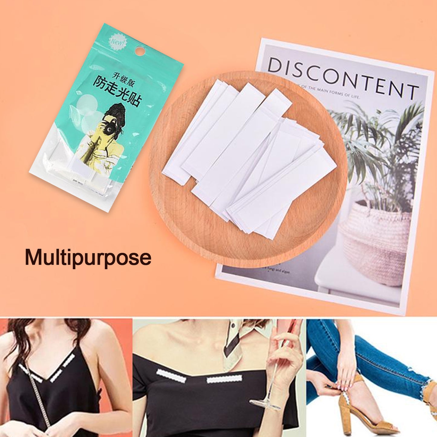 6475 Waterproof Anti-skid Disposable Double Sided 36 Adhesive Transparent Clear Medical Tape For Lingerie - Zidbik