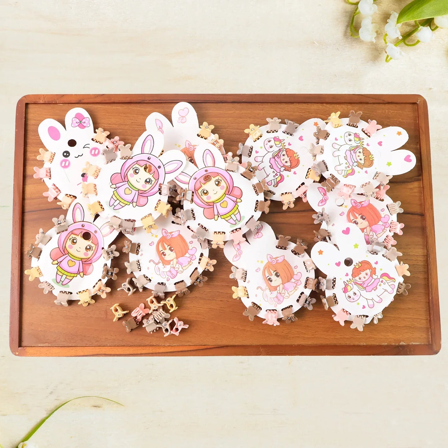 Mini Claw Hair Clips Set For Girls (12 Pkt 1 Set) - Zidbik
