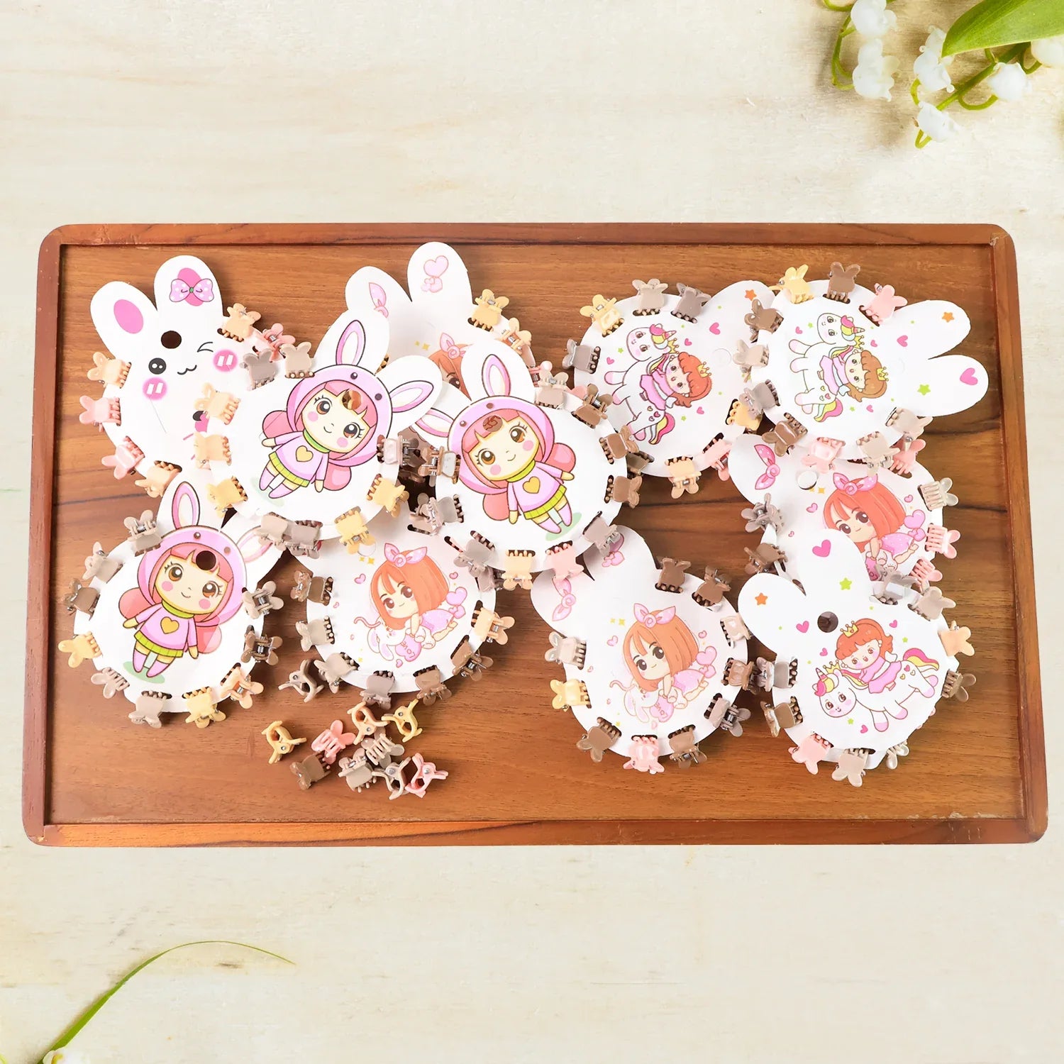 Mini Claw Hair Clips Set For Girls (12 Pkt 1 Set) - Zidbik