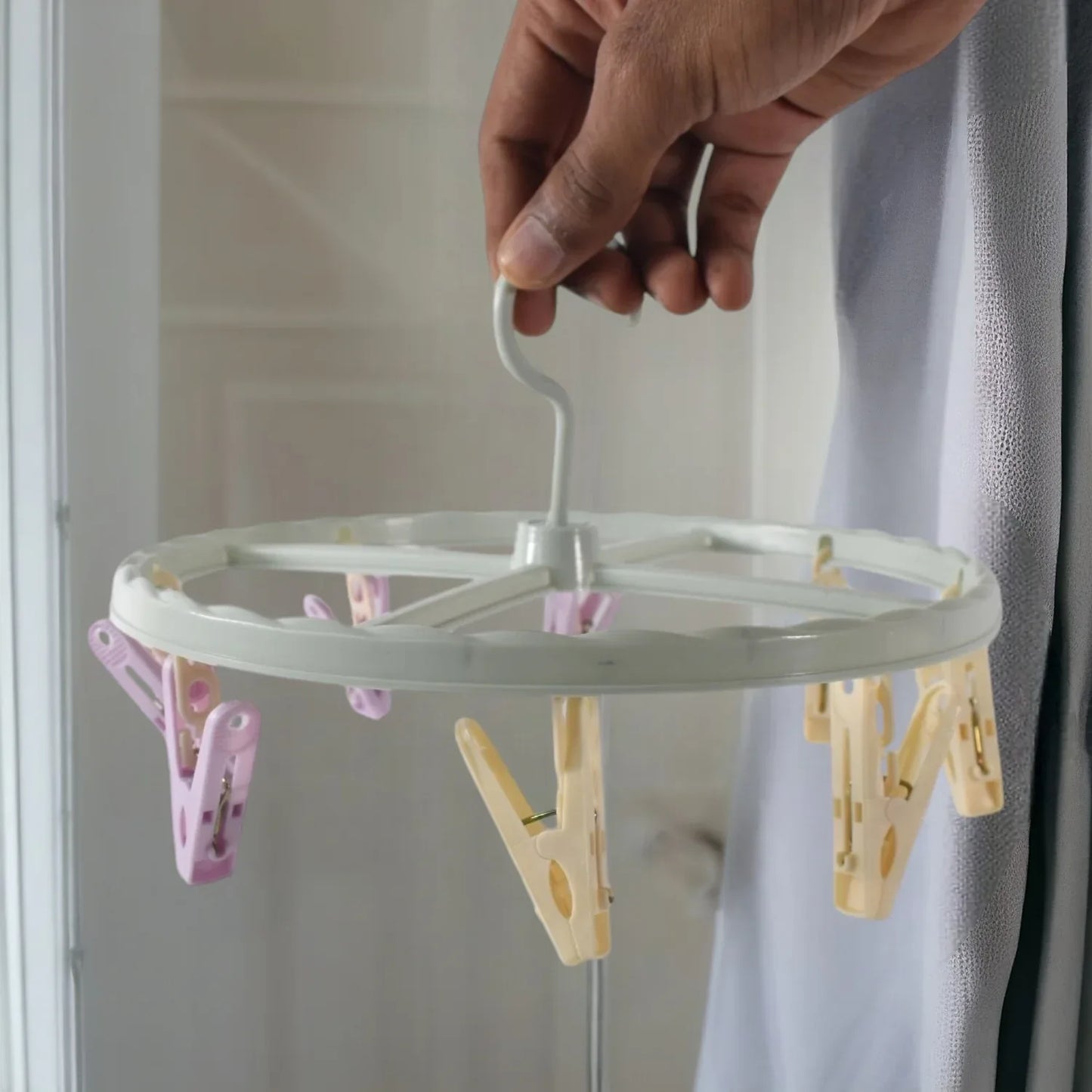 Clothespin Rack Laundry Drying Rack - Zidbik