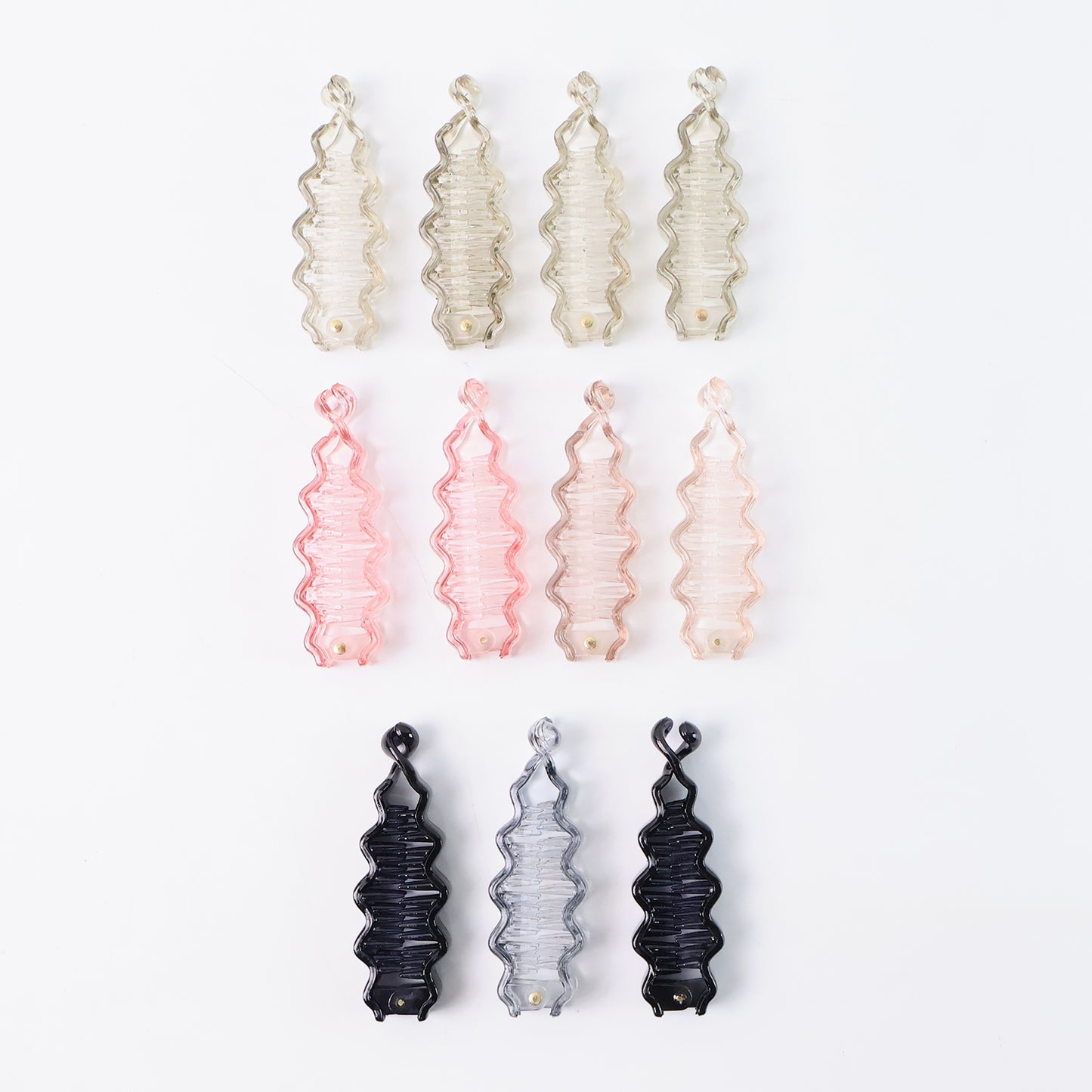Plastic Hair Claw Clips Strong Clips (12 Pc  Mix Color) Hair Accessories - Zidbik