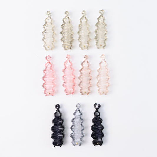 Plastic Hair Claw Clips Strong Clips (12 Pc  Mix Color) Hair Accessories - Zidbik