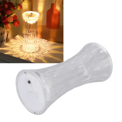 8440 Crystal Lamp Universal Night Light Soft Lighting Eye Protection For Nursery Study Bedroom Transparent Crystal Table Soft Lighting Multipurpose For Hotel For Office For Childrens Room (12pc Moq) - Zidbik