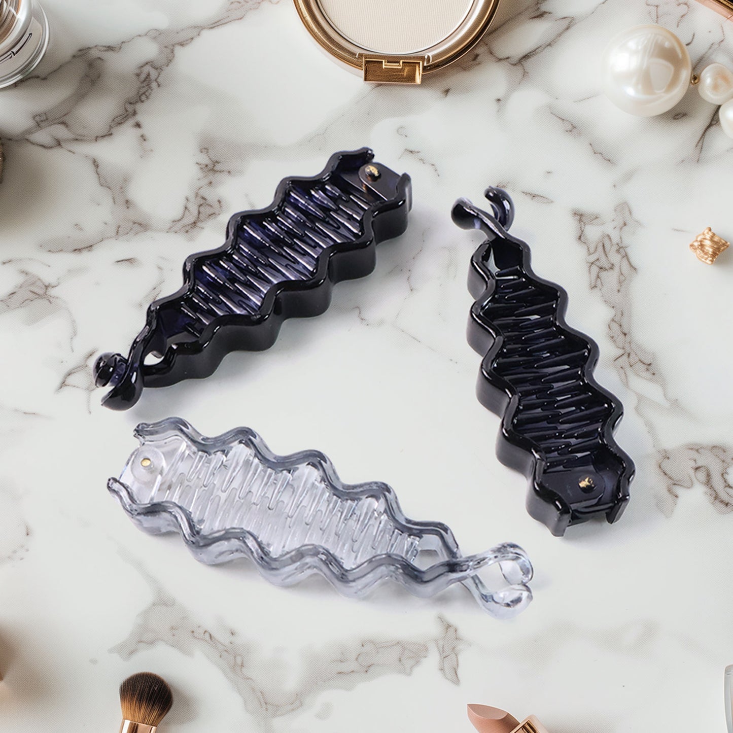 Plastic Hair Claw Clips Strong Clips (12 Pc  Mix Color) Hair Accessories - Zidbik