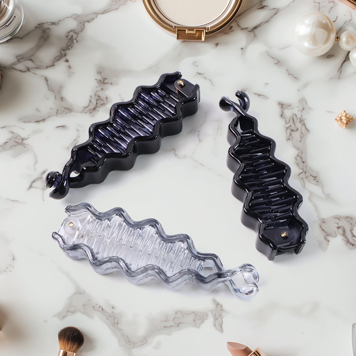 Plastic Hair Claw Clips Strong Clips (12 Pc  Mix Color) Hair Accessories - Zidbik