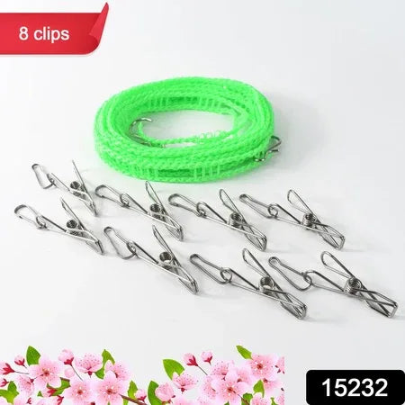 Stainless Steel Clothes Pegs With One Rope - Zidbik
