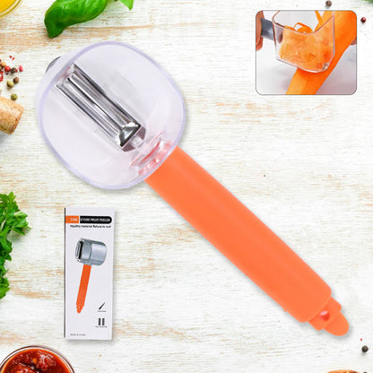 2882 Home Kitchen Cooking Tools Peeler With Container Stainless Steel Carrot Cucumber Apple Super Fruit Vegetable Peeler - Zidbik