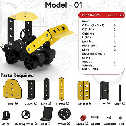 Aditi Stem Educational Mecha Racer Diy Construction Kit - Zidbik