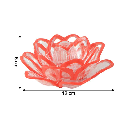 Set Of 6 Lotus Shaped Led Flameless Decorative Candles - Zidbik