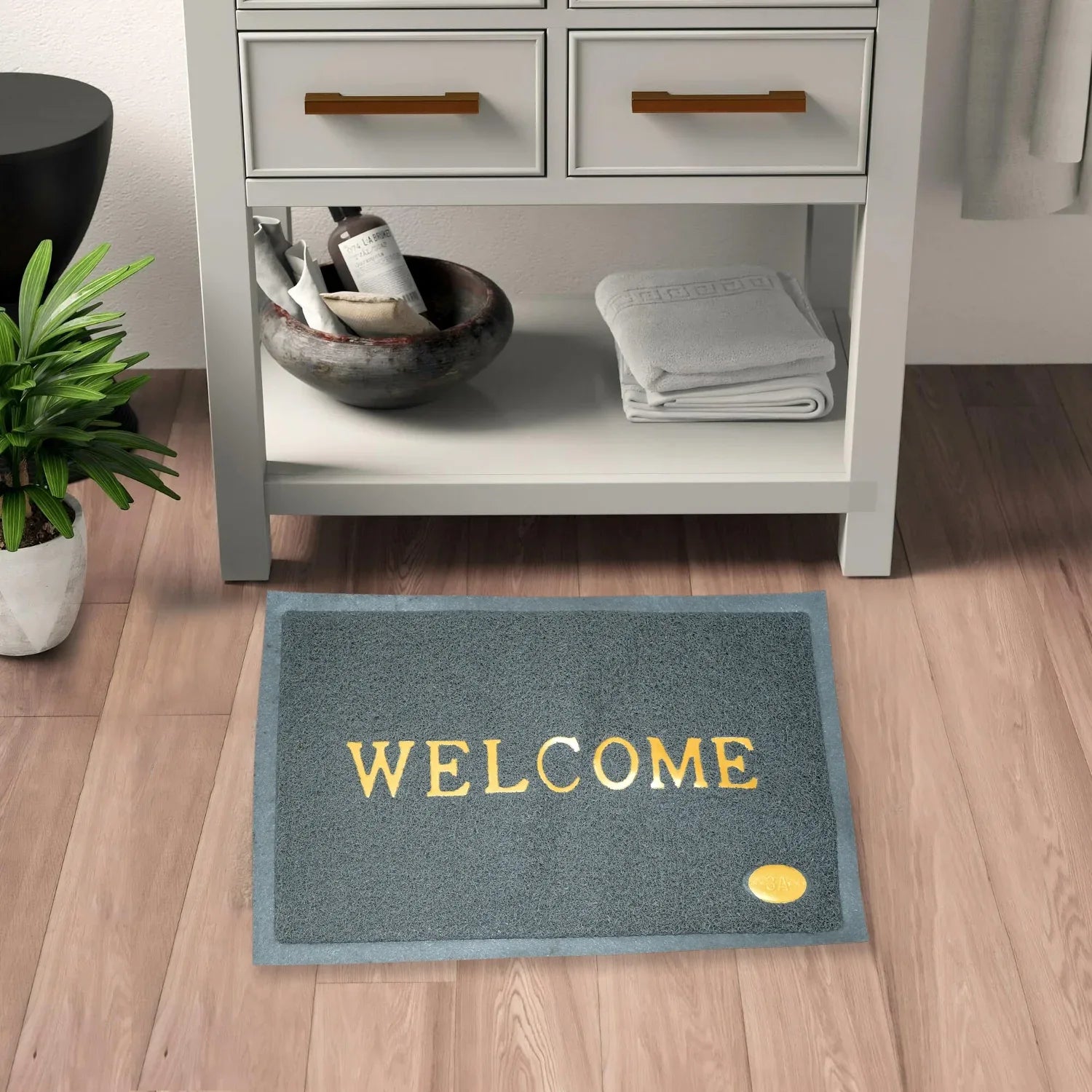 8822 Welcome Door Mat For Home Entrance Outdoor Mat Anti Slip Heavy Duty And Waterproof Easy To Clean For Entry For Bedroom Living Room (23x15 Inch) - Zidbik