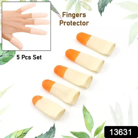 Finger Caps Silicone Finger Protectors Sleeves (Finger Cots 5 Pcs Set) - Zidbik