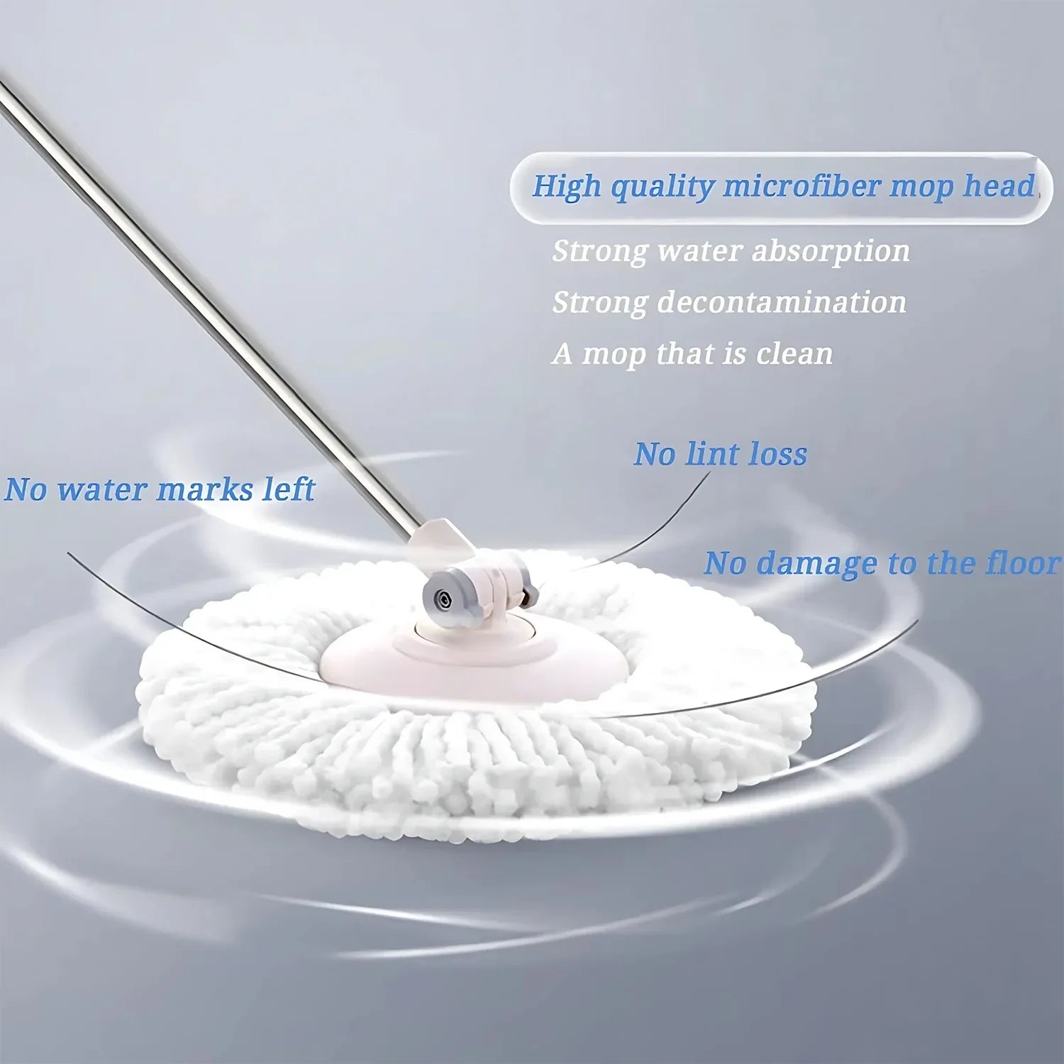 Microfiber Spin Mop Refill Head 360 Rotating Mop (5 Pc) - Zidbik