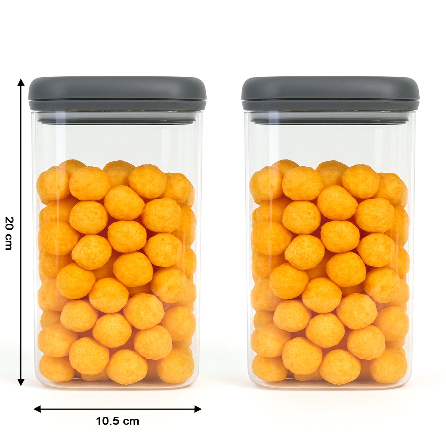 Supermom Airtight Kitchen Storage Containers  (2 Pc Set  1500 Ml) - Zidbik