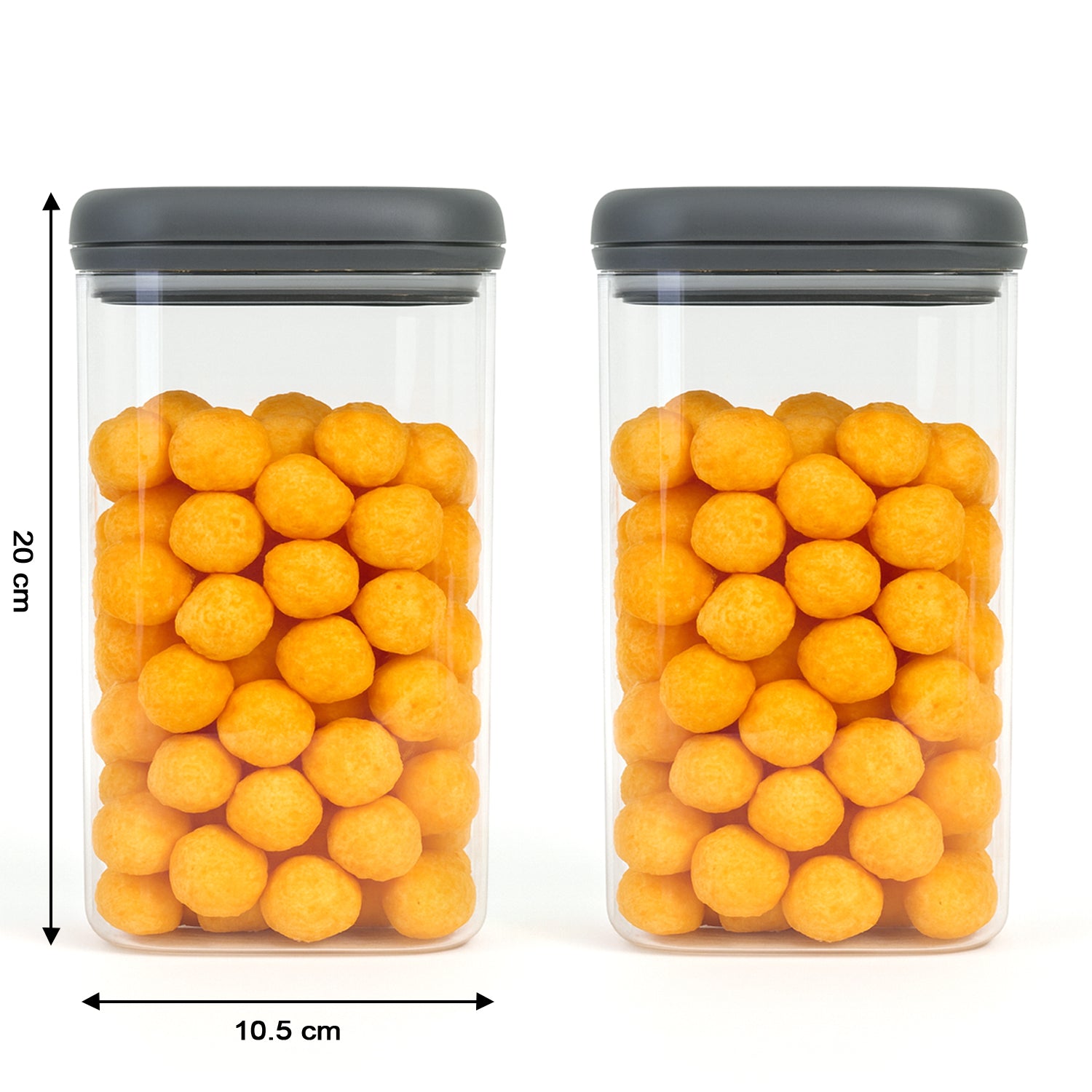 Supermom Airtight Kitchen Storage Containers  (2 Pc Set  1500 Ml) - Zidbik