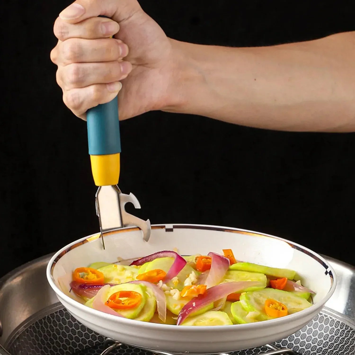 Multi-functional Stainless Steel Hot Pot Gripper Clamp Pan Lifter Tool (1 Pc) - Zidbik