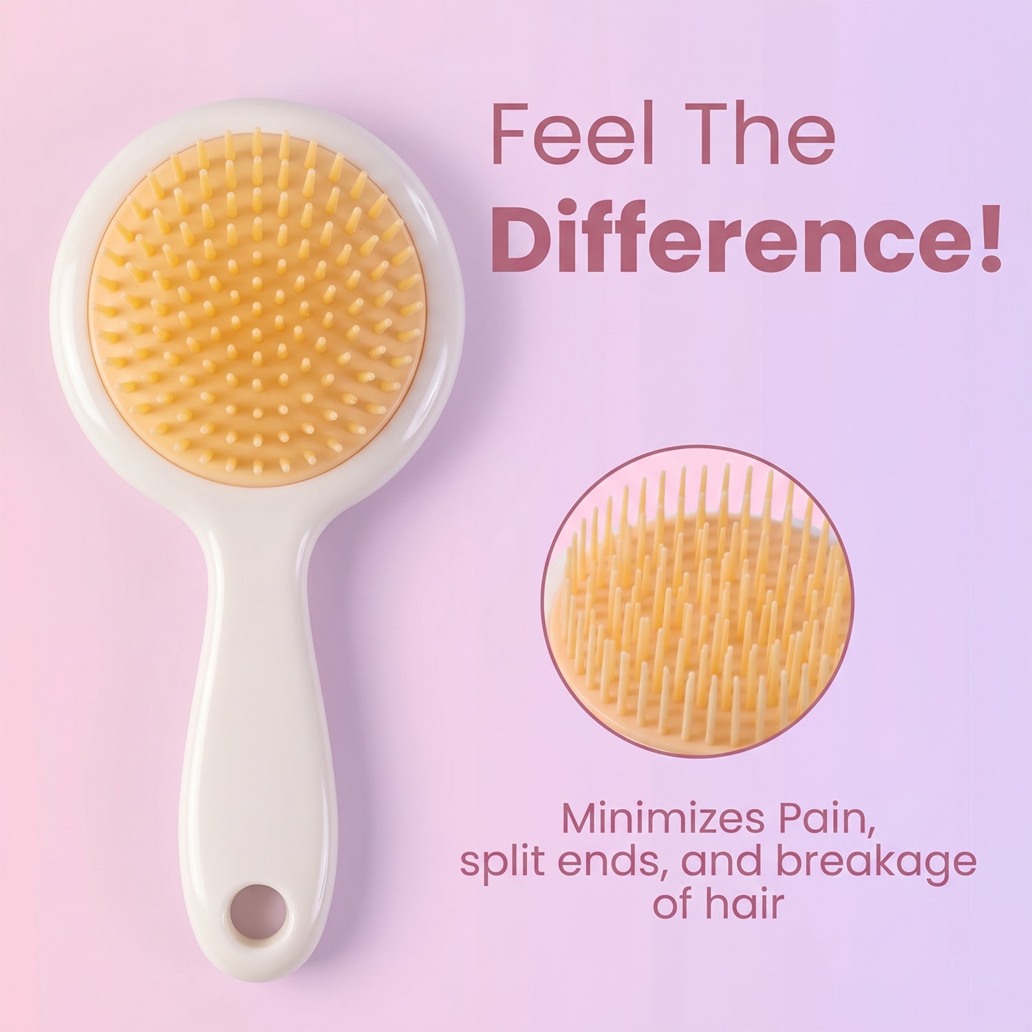 Cute Star Design Kids Hair Brush Soft Bristle Detangling Hair Comb (1 Pc)
