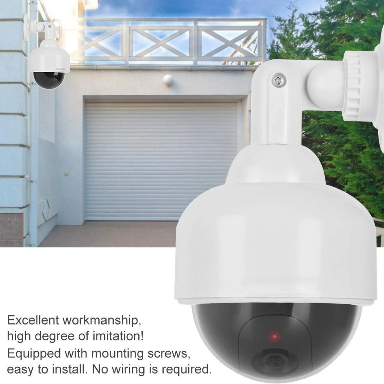Fake Dummy Camera Cctv With Flashing Red Led Light (1 Pc Battery Not Included) - Zidbik