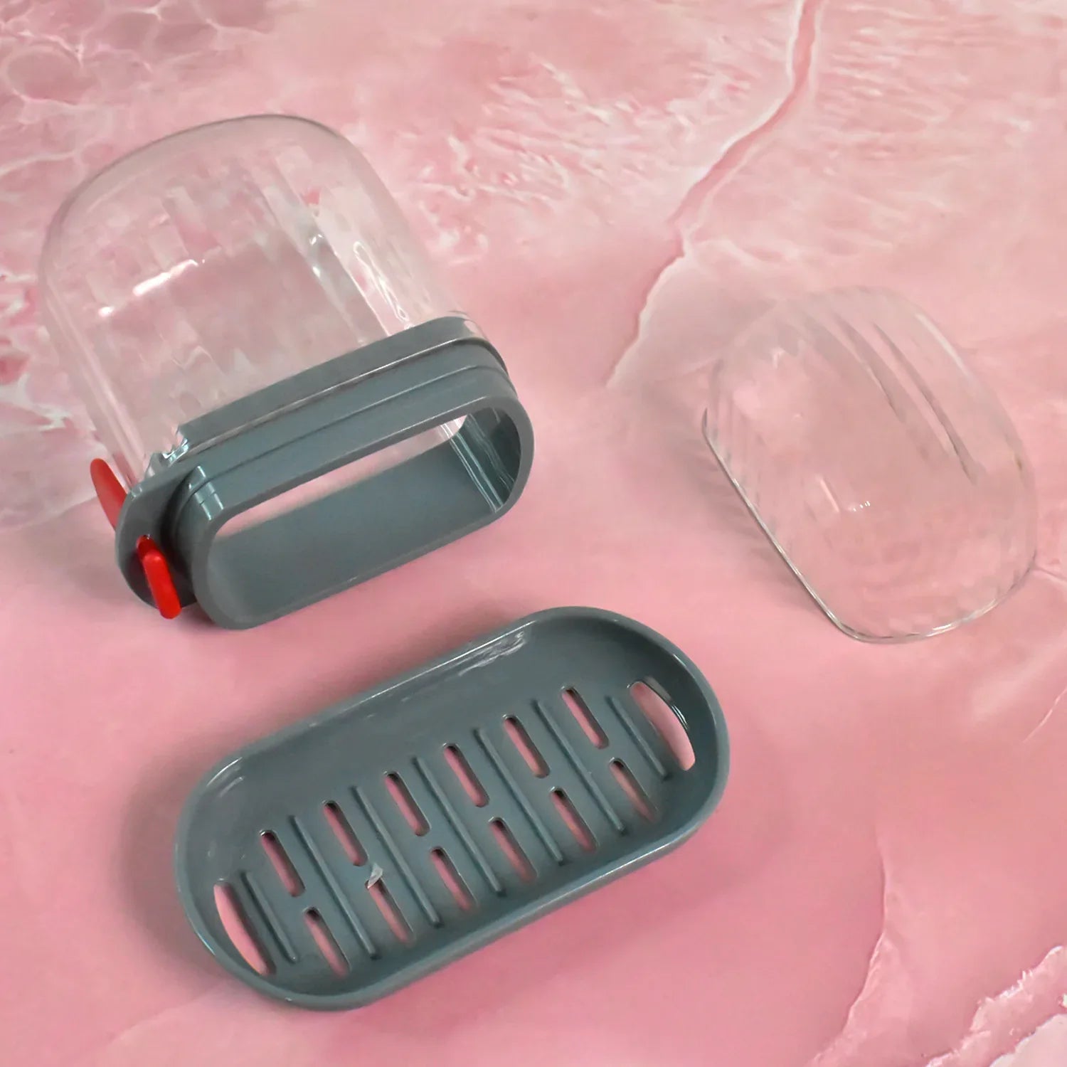 Multipurpose Soap Box Holder With Transparent Dust-proof Lid Sabudani (1 Pc) - Zidbik