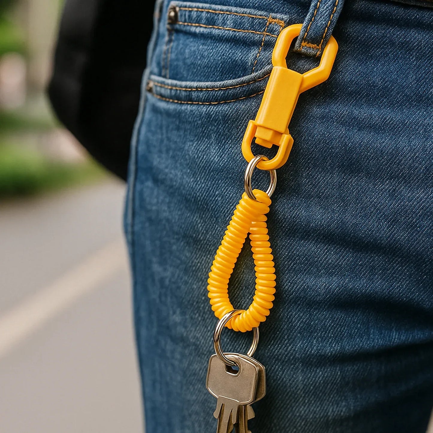 Coiled Retractable Keychain - (1 Pc) - Zidbik