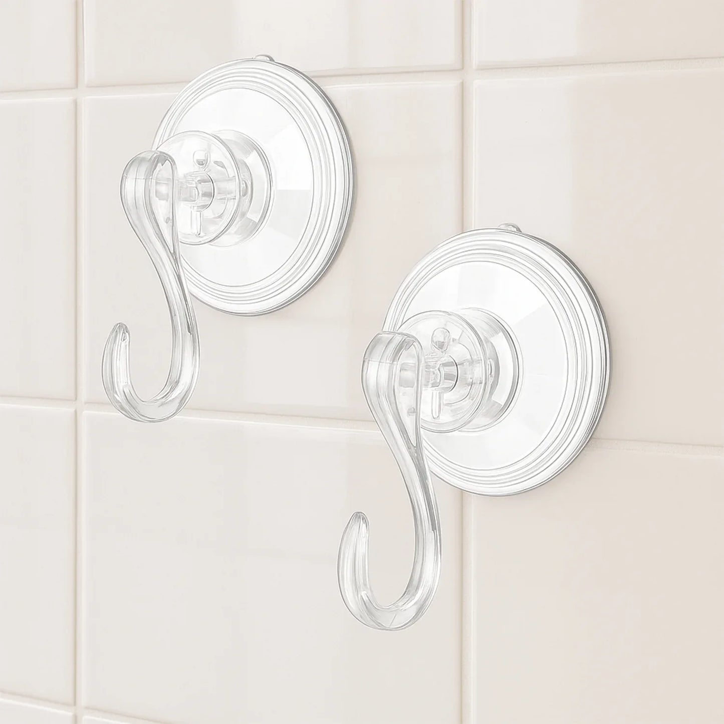 Plastic Suction Cup Hooks (4 Pcs Set) - Zidbik