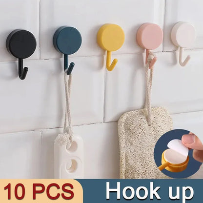 7472 Self Adhesive Sticky Hook Small Wall Hooks ( 10pc ) - Zidbik
