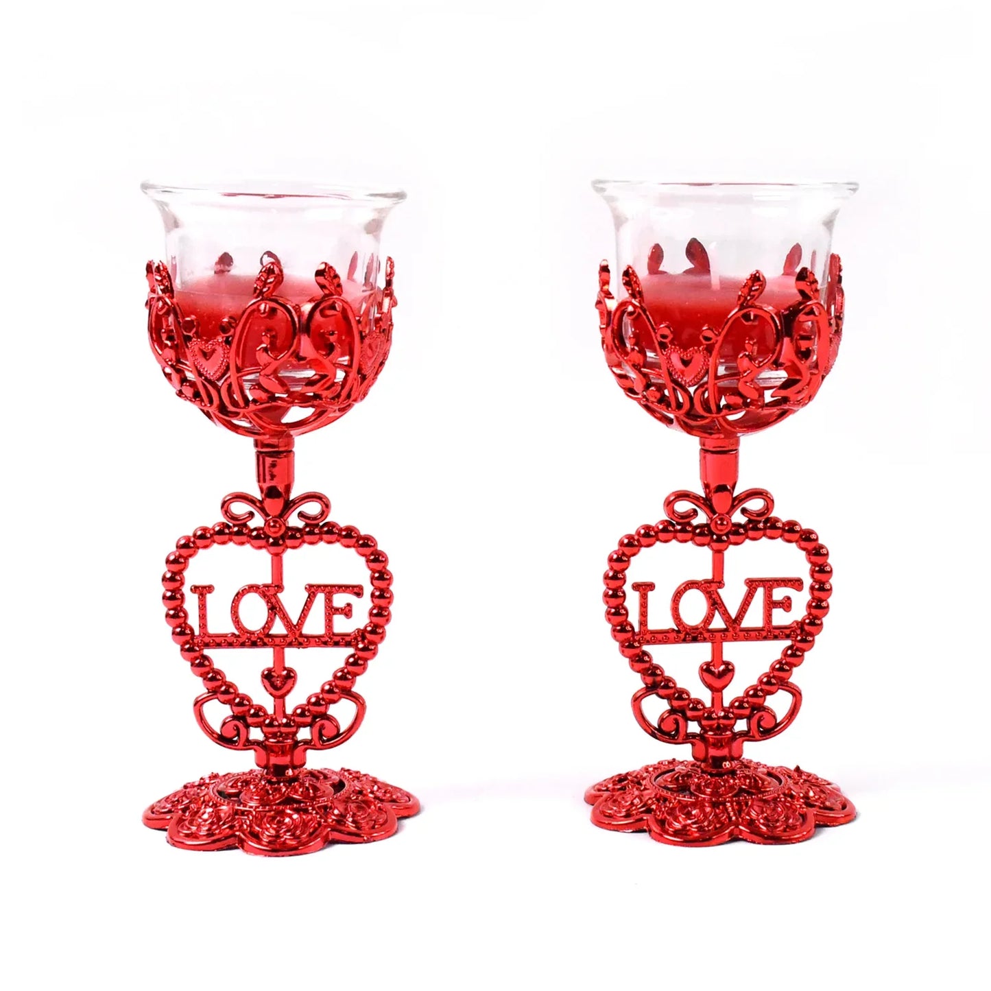 Tea Lights Holder Candle Stand (2 Pc Set) - Zidbik