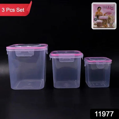 Kitchen Storage Container Set Of 3 Pcs (1500 1000 500 Ml) - Zidbik