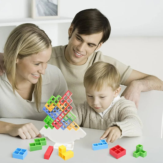 17750 3d Tower Game Tower Balance Game Tower Stacking Game Adult Kid Tower Stacking Blocks Balance Game Blocks Building Toys For Kids Age 3+ Years (16 Pcs Set) - Zidbik