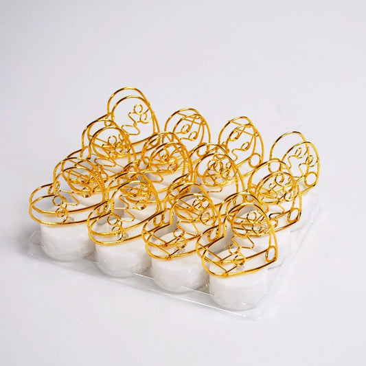 6554 Multicolor Flameless Heart Design Candles For Decoration (Set Of 12pc) - Zidbik