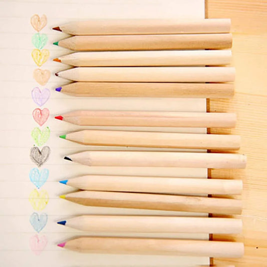 7957 12 Colouring Pencils Kids Set Pencils Sharpener Mini Drawing Colored Pencils With Sharpener Kawaii Manual Pencil Cutter Coloring Pencil Accessory School Supplies For Kid Artists Writing Sketching - Zidbik