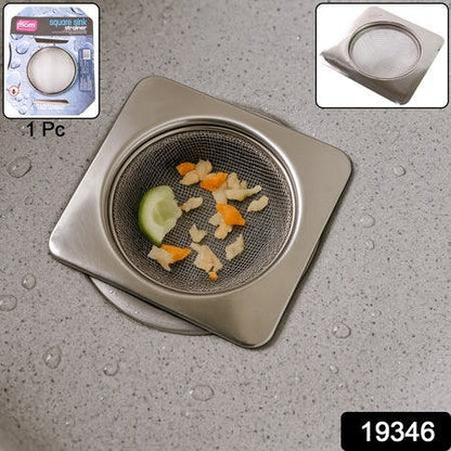 Stainless Steel Square Sink Strainer (1 Pc) - Zidbik