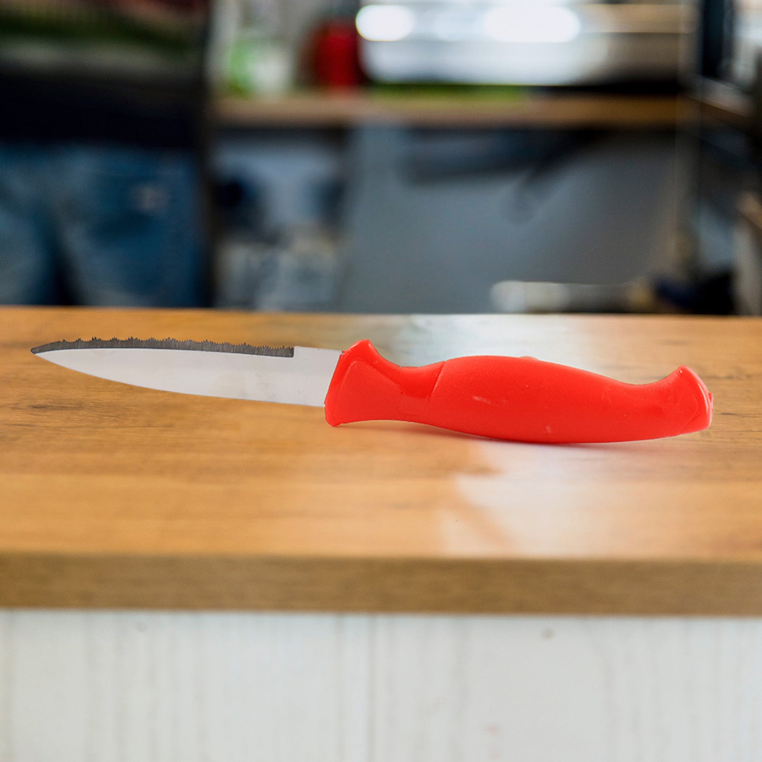 Stainless Steel Serrated Kitchen Knife (1 Pc) - Zidbik