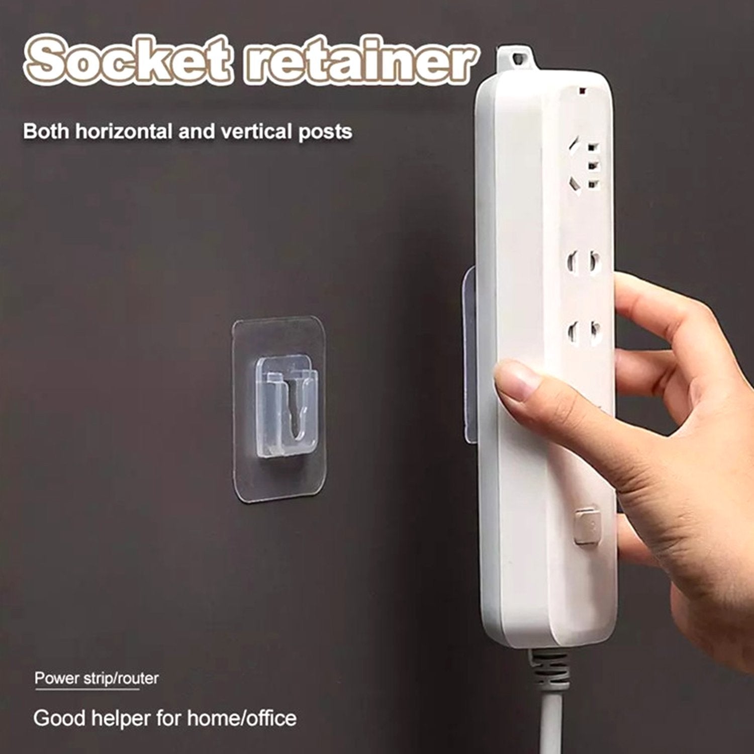 1746 Adhesive Plastic Wall Hooks Heavy Duty Hooks ( 1 Pair ) - Zidbik