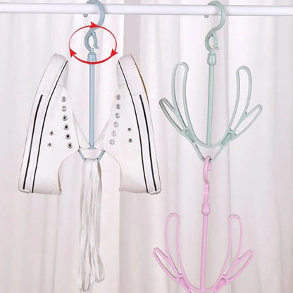 9136 Shoes Drying Hanger Rotatable Shoe Hanging Racks For Balcony Closet (1pc) - Zidbik