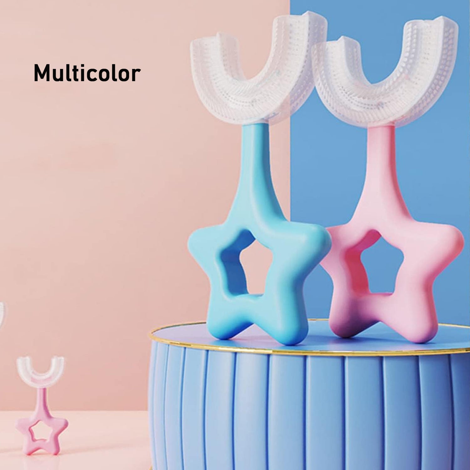 Star  U-shape Silicone Manual Toothbrush (1 Pc) - Zidbik