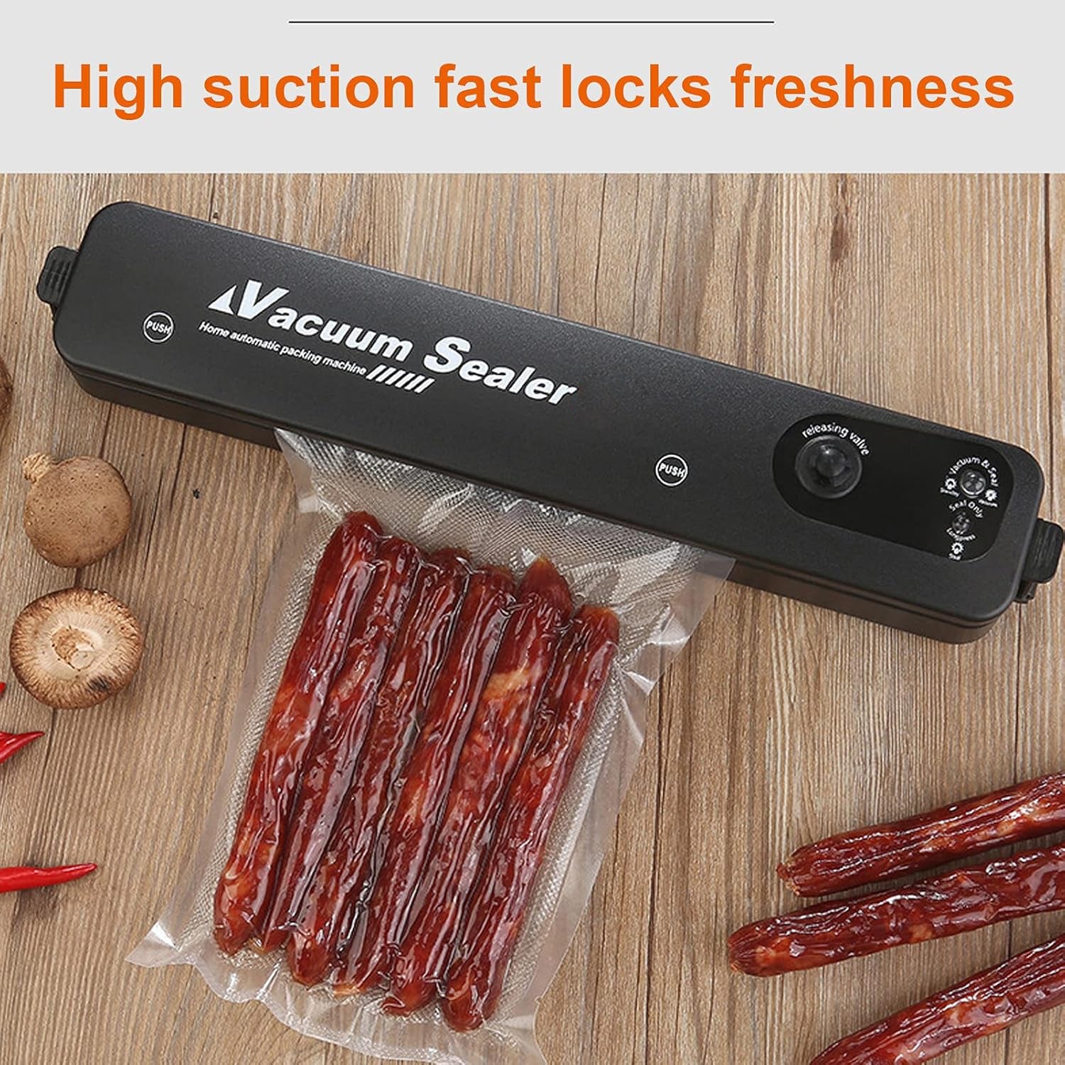 Vacuum Sealer Machine With 10 Pcs Bag (1 Set) - Zidbik