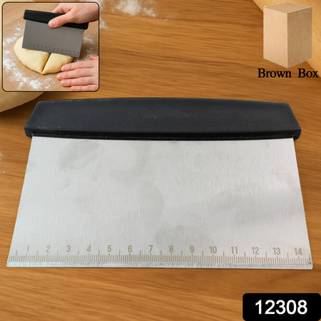 Premium Stainless Steel Dough Scraper (1 Pc) - Zidbik