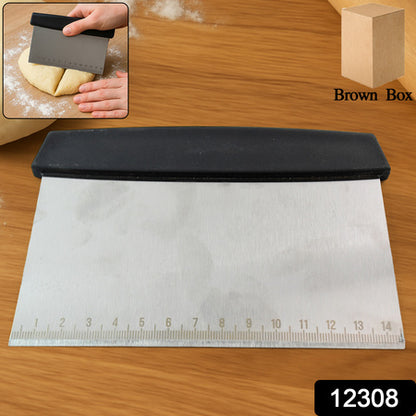 Premium Stainless Steel Dough Scraper (1 Pc) - Zidbik