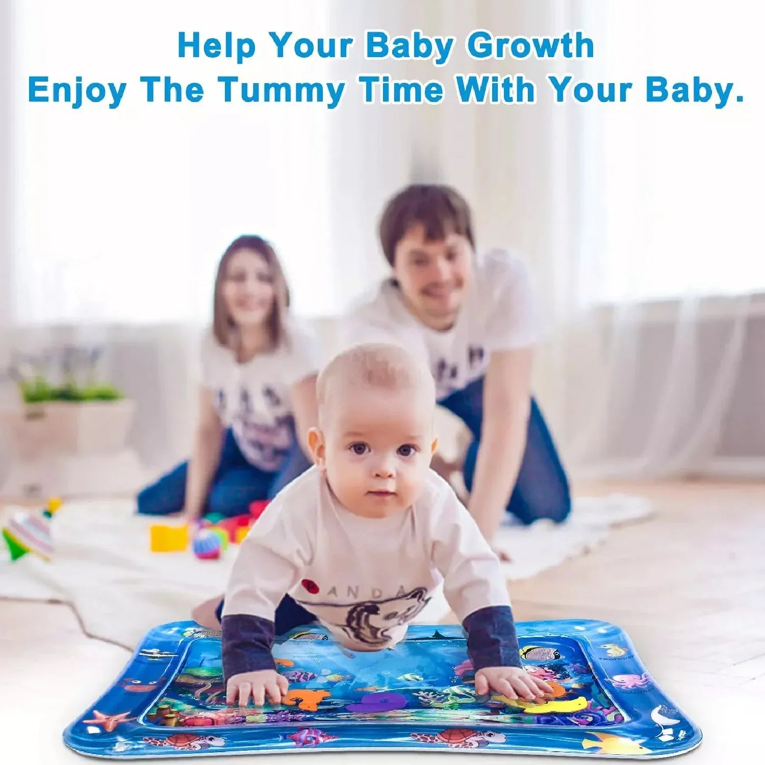 8090 Baby Water Mat Inflatable Baby Play Mat Activity Center For Infant Baby Toys 3 To 15 Months Baby Gifts For Boys Girls(Assorted Design) - Zidbik