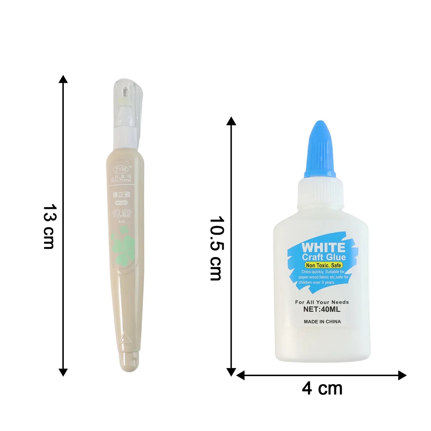 Multipurpose Craft Glue Correction Pen Combo (1 Set) - Zidbik
