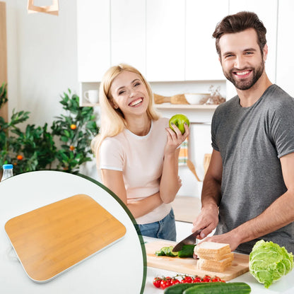 5793 Wooden Chopping Board Big Size Kitchen Chopping Board Household Cutting Board Knife Board Vegetable Cutting And Fruit Multi-purpose Steel Vs Wooden Sticky Board Cutting Board For Kitchen Use - Zidbik