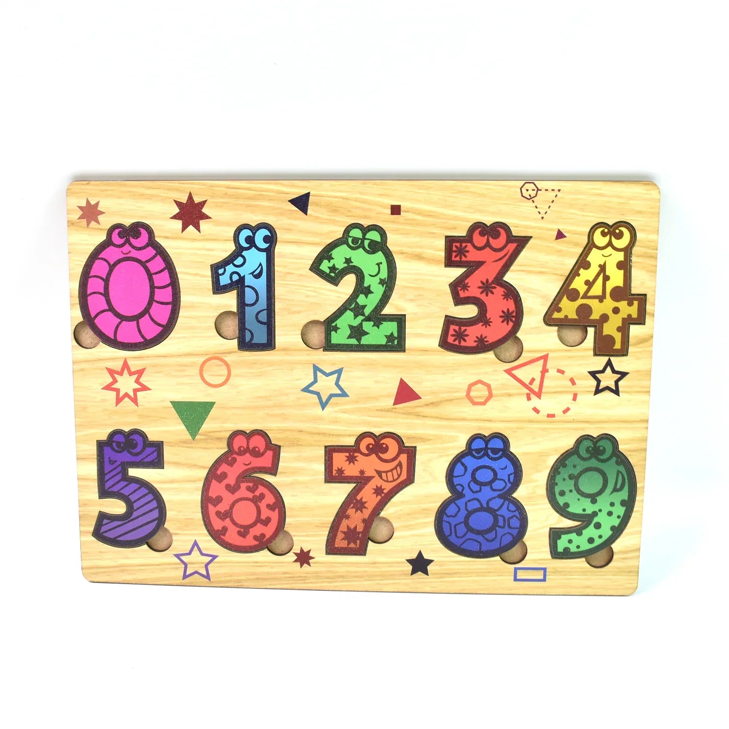 Wooden Number Puzzle Learning Educational Board (1 Set 2820 Cm) - Zidbik