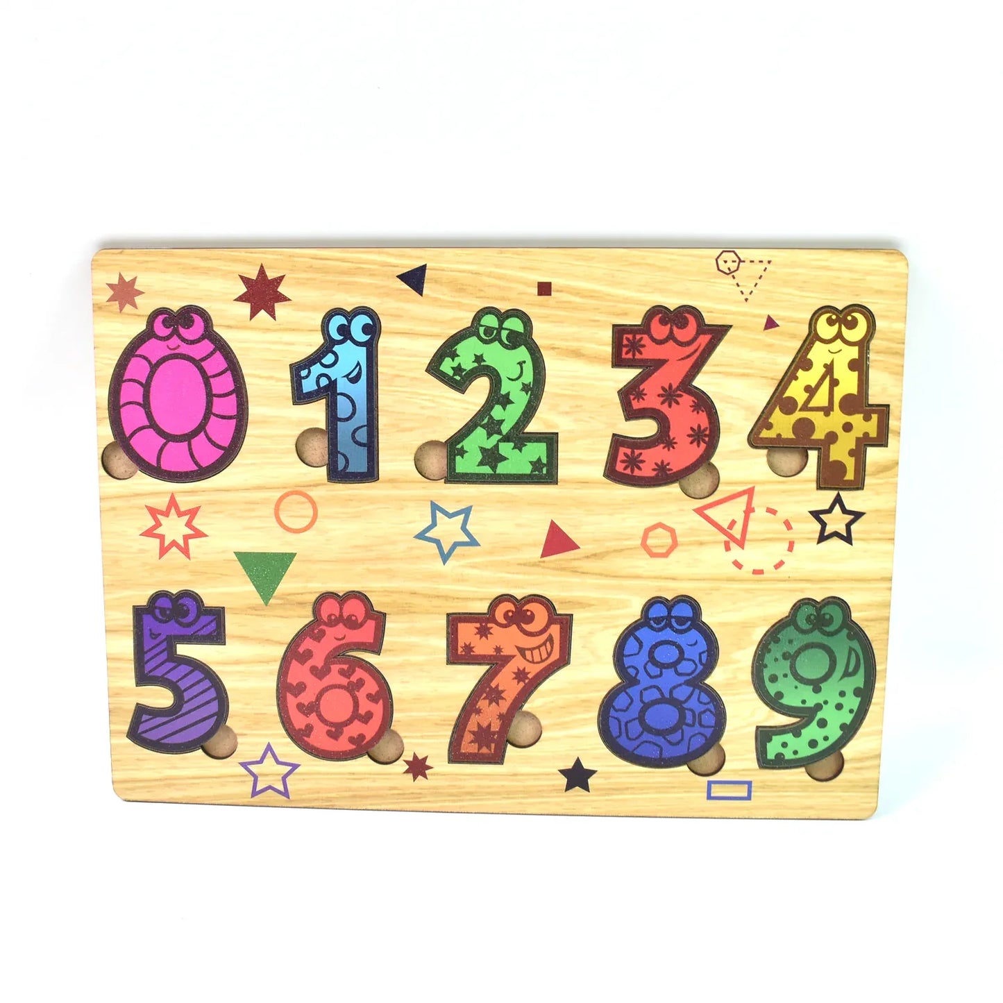 Wooden Number Puzzle Learning Educational Board (1 Set 2820 Cm) - Zidbik