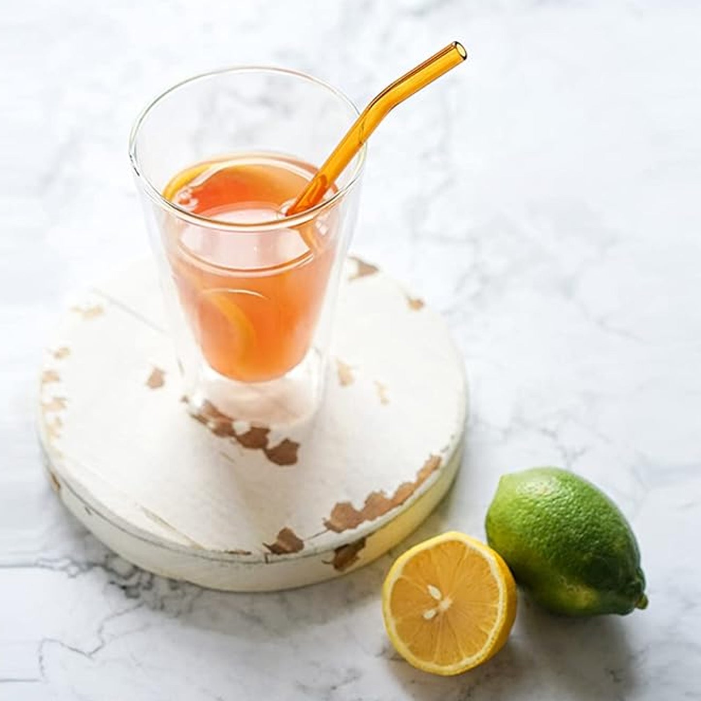 Reusable Glass Straws Clear Glass Drinking Straw (5 Pcs Set) - Zidbik