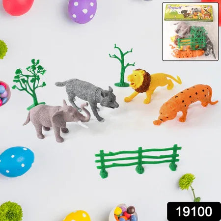 Ttg Small Wild Animal Toy Set For Kids (Pack Of 4 Animals) - Zidbik