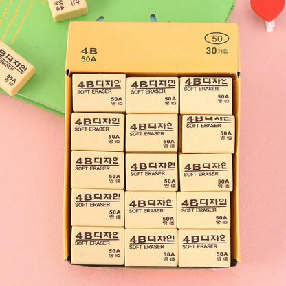 4b Erasers 30 Pack Pencil Erasers Yellow Erasers For Kids - Zidbik