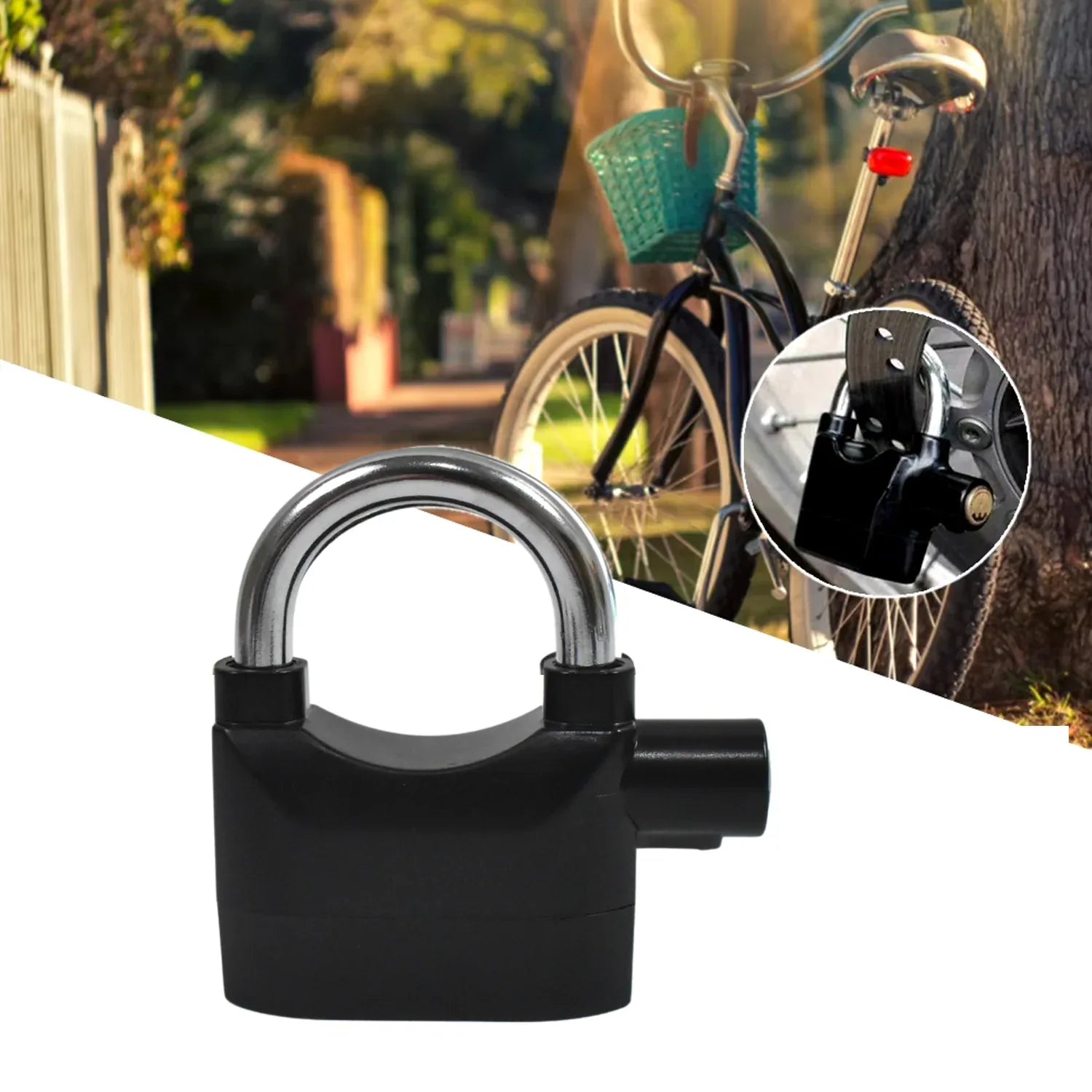 Plastic Body Waterproof Siren Alarm Smart Alarm Lock 3 Keys (1 Set) - Zidbik