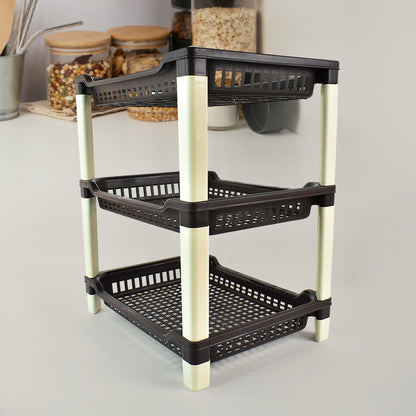 Apex Big Multi Use Plastic Storage Rack  3-tier (1 Pc) - Zidbik