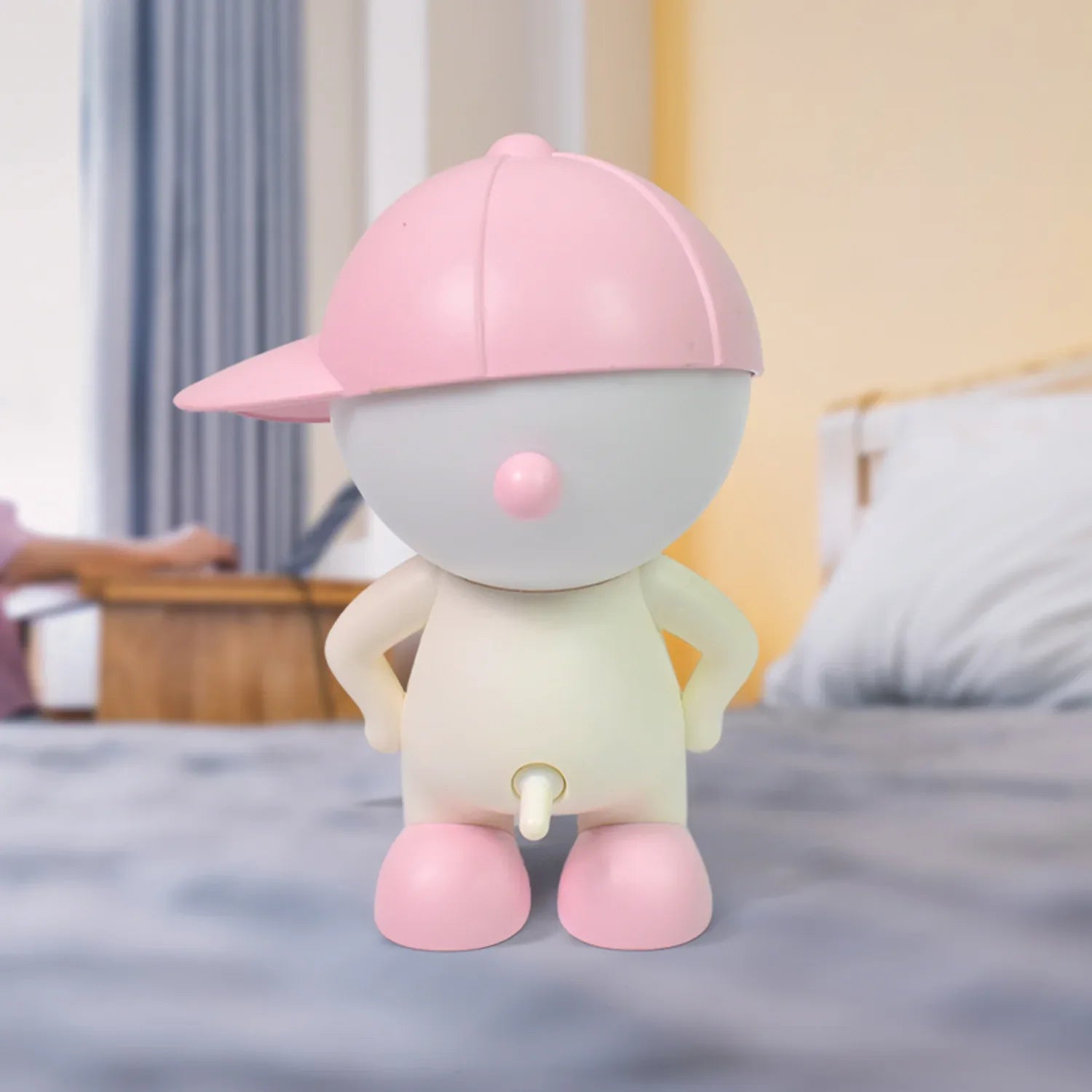Cute Lovely Cartoon Design Led Desk Night Light With Plastic Head Cap (1 Pc) - Zidbik